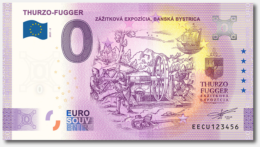0€ bankovka THURZO – FUGGER zážitková expozícia